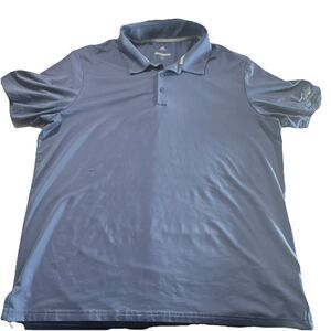 adidas Golf Polo Shirt Blue L Short Sleeve Logo Lightweight Men's Regular Fit